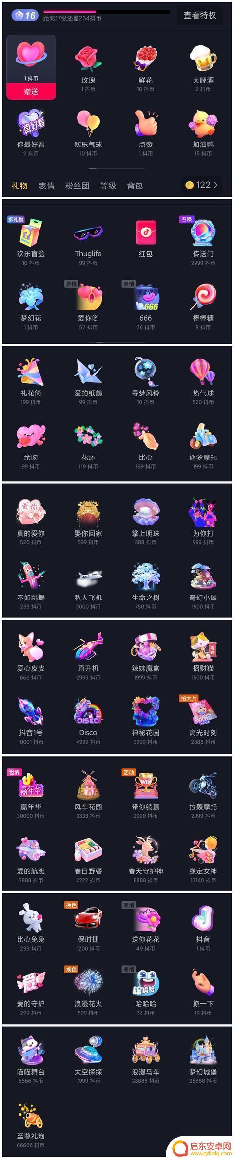 抖音礼物荣耀回归(抖音礼物荣耀回归多少钱)