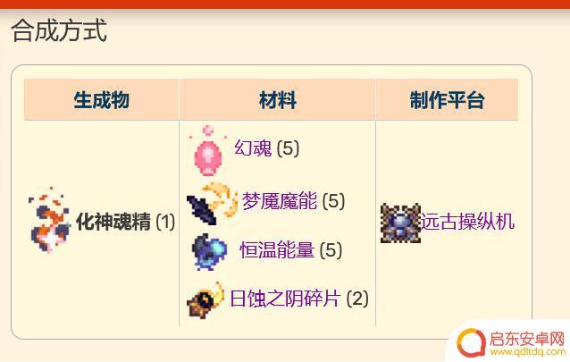泰拉瑞亚化神魂精怎么合成 泰拉瑞亚化神魂精如何获得
