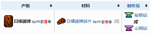 泰拉瑞亚日耀石板怎么造 《泰拉瑞亚》日耀碑牌获取攻略