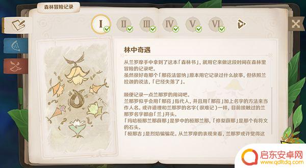 森林书 原神 原神森林书任务攻略流程图