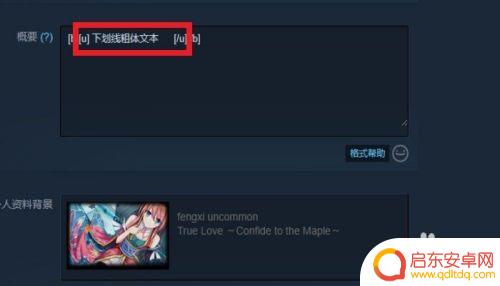 steam个人简介特殊字体 如何在STEAM个人资料界面叠加文本字体效果