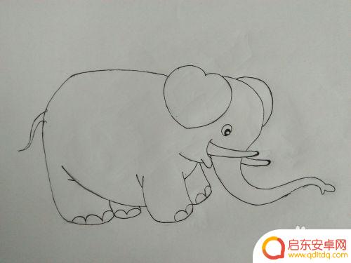 手机如何制作大象画 如何用简单的步骤画大象简笔画
