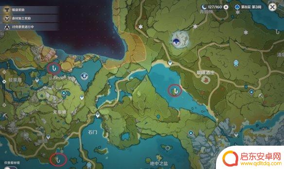 原神原神钓鱼地点 原神钓鱼点位置大全
