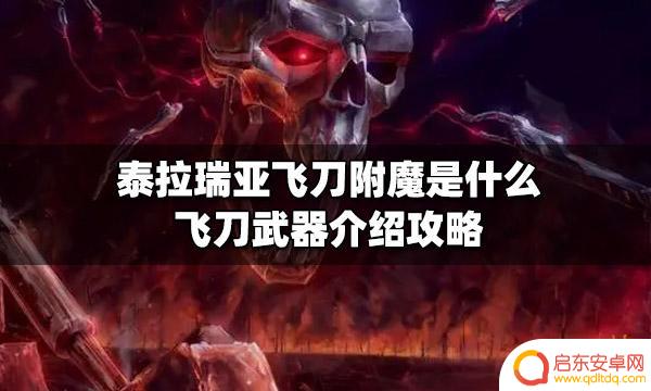 泰拉瑞亚飞刀类武器 泰拉瑞亚飞刀附魔怎么加攻略