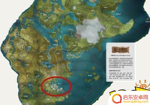 原神海滩 璃月海滩在原神地图中的具体位置