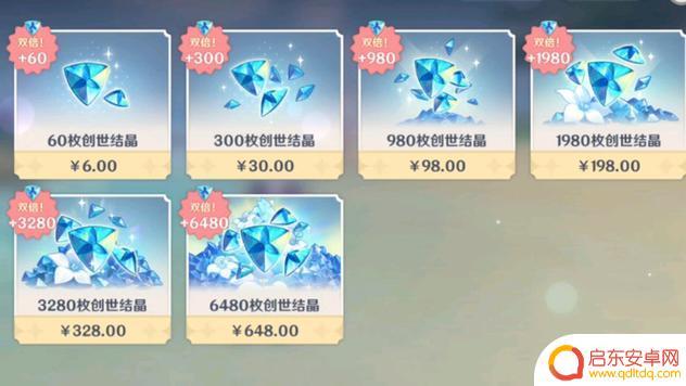 原神双倍充值是共用的吗 原神首充双倍每个档位分开吗