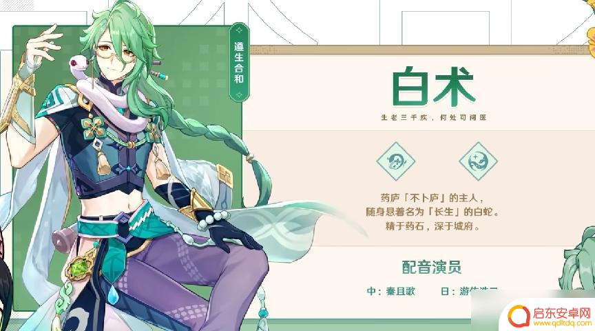 原神白术专属圣遗物爆料 原神白术圣遗物最佳搭配技能爆料