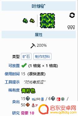 泰拉瑞亚绿叶锭要什么挖 泰拉瑞亚叶绿矿获取技巧