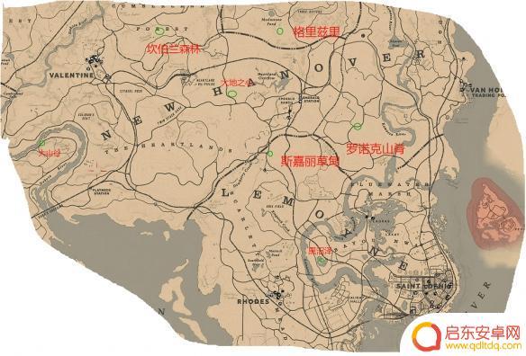 荒野大镖客联机大营地 荒野大镖客2线上模式营地分布位置一览表