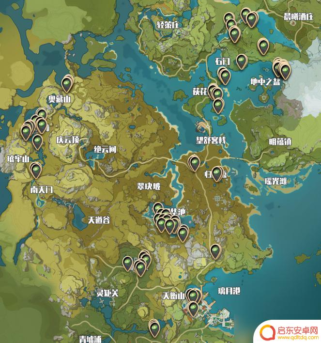 原神莲藕分布图 《原神》莲蓬采集位置攻略分享