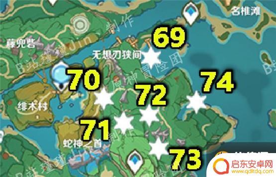 八酝岛的雷神瞳 原神八酝岛雷神瞳位置攻略