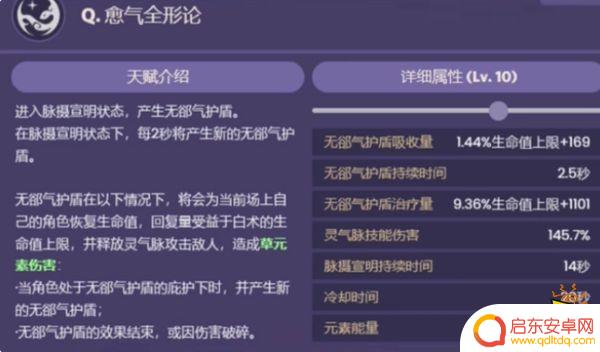 白术原神技能介绍 原神白术天赋技能怎么样